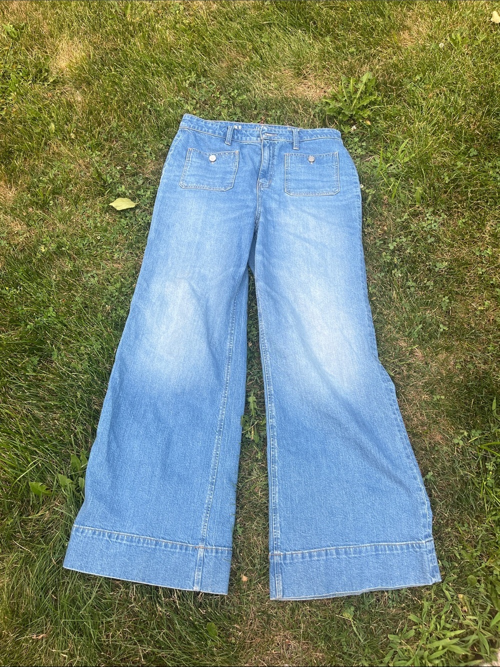 J Crew 31 trouser Wide Leg Light Blue Women’s Jeans